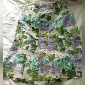 Pleated Floral Skirt Size 4p